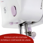 Máquina De Costura Reta ImportWay 12 Pontos Doméstica IWMC-505 Portátil Branco