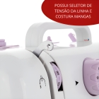 Máquina De Costura Reta ImportWay 12 Pontos Doméstica IWMC-505 Portátil Branco
