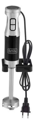Mixer Portátil Black+Decker MK600 Mini Processador Vertical 3 em 1 com Design em Inox