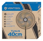Ventilador De Coluna 40cm Turbo 6 Pás Oscilante Bronze Ventisol