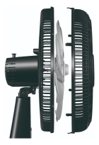 Ventilador de Mesa Turbo 30cm Maxi Power 6 Pás Silencioso Preto e Cinza 3 Velocidades Inclinável Potente Mondial