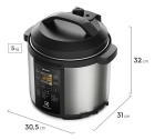 Panela de Pressão Elétrica Electrolux Digital 6L com 10 travas segurança 15 receitas pré-programadas 3 níveis pressão PCC20 inox por Rita Lobo