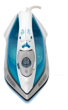 Ferro de Passar Roupa Black Decker Modelo FX3060 Base Antiaderente Azul e Branco