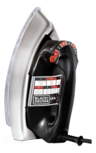 Ferro De Passar Roupa A Seco Cromado Com Base De Alumínio - Black+Decker VFA1110