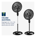 Ventilador Coluna 40cm Super Turbo Tech, Mondial, 140W - VTX-40C-8P-CR