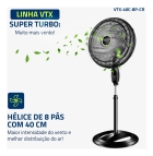 Ventilador Coluna 40cm Super Turbo Tech, Mondial, 140W - VTX-40C-8P-CR
