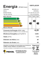 Ventilador Coluna 40cm Super Turbo Tech, Mondial, 140W - VTX-40C-8P-CR