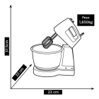 Batedeira com pedestal Philips Walita Viva Collection RI7200 branca 0 Hz 127 V