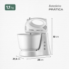 Batedeira Prática Mondial 400W B-44 W