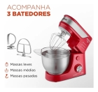 Batedeira Planetária Premium Inox Bp-02p-r-ti Mondial Cor VERMELHO/INOX