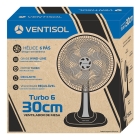 Ventilador Oscilante De Mesa Turbo 30cm Ventisol 6 P&aacute;s Cor da estrutura Preto Cor Das P&aacute;s Vermelho