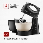 Batedeira Prática B-45-b 2 Tigelas 400w Preta Mondial Cor Preto Frequência 60