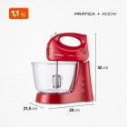 Batedeira Prática B-45-r 400w Vermelha Mondial