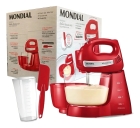 Batedeira com pedestal Mondial Premium Bella Massa Inox 500W B-29-NP vermelha 220 V