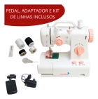 Mini Máquina De Costura Reta ImportWay Portátil - Branco 2 Velocidades