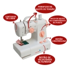 Mini Máquina De Costura Reta ImportWay Portátil - Branco 2 Velocidades