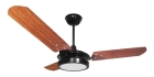 Ventilador De Teto Ventex Valen Led 3 Pás Preto Mogno