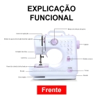 Mini m&aacute;quina de costura reta Lanmax port&aacute;til - branco