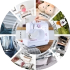 Mini m&aacute;quina de costura reta Lanmax port&aacute;til - branco