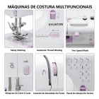 Mini m&aacute;quina de costura reta Lanmax port&aacute;til - branco