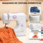 Mini m&aacute;quina de costura reta Lanmax port&aacute;til - branco