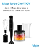 Mixer Turbo Chef 3 Em 1 200w Triturador E Fuet Elgin