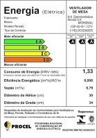 Ventilador de Mesa 30cm Super Power, Mondial, 60W - VSP-30-W