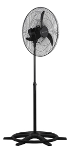 Ventilador de Coluna 60cm New Preto Grade Aço altura máxima de 175 cm Ventisol
