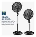 Ventilador Coluna 40cm Super Turbo 8 Pás, Mondial, 140W - VTX-40C-8P