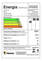 Ventilador Coluna 40cm Super Turbo 8 Pás, Mondial, 140W - VTX-40C-8P