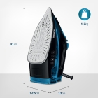 Ferro A Vapor F-53 1200w Preto E Azul Mondial