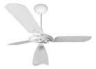 Ventilador de teto Ventex Yris com 3 p&aacute;s de Mdf branco estrutura branco, 1.015m de di&acirc;metro