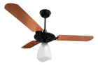 Ventilador de teto Ventex Yris com 3 pás de Madeira mogno estrutura preto/mogno, 1.015m de diâmetro