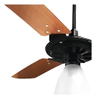 Ventilador de teto Ventex Yris com 3 pás de Madeira mogno estrutura preto/mogno, 1.015m de diâmetro