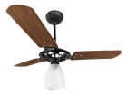 Ventilador de teto Ventex Yris com 3 pás de Madeira mogno estrutura preto/mogno, 1.015m de diâmetro
