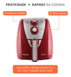 Fritadeira Sem Óleo Air Fryer 4L AFN-40-RI Mondial Vermelho/Inox 1500W