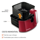 Fritadeira Sem Óleo Air Fryer 4L AFN-40-RI Mondial Vermelho/Inox 1500W