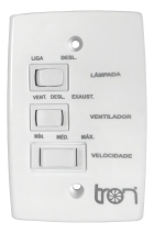 Ventilador De Teto Búzios Max Led Tron Preto 3 Pás