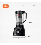 Kit Cozinha Mondial Liquidificador Batedeira E Espremedor KT-105-B