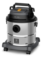 Aspirador Pó e Água Electrolux função Sopro Compacto Líquidos Químicos Inox 1800W 20L total 15L útil protetor térmico GT20i