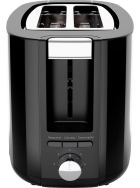 Torradeira Oster Otor 650 Simple Life preta com 650w de potência e 7 níveis de tostagem