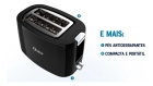 Torradeira Oster Otor 650 Simple Life preta com 650w de potência e 7 níveis de tostagem