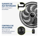 Ventilador de Parede 40cm Super Turbo 8 Pá, Mondial 140W - VTX-40P-8P