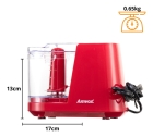 Mini processador alimentos elétrico 350ml vermelho 2 lâminas Amvox APR 1001 RED