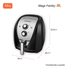 Fritadeira Sem Óleo Air Fryer 8L, Mondial, 1900W - AFN-80-BI