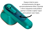 Mini Ferro De Passar Portátil Para Viagem Cabe Mala Roupa Cor Verde