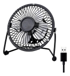 Mini Ventilador Usb De Mesa Portátil Para Pc Notebook Cor da estrutura Preto Cor das pás Alumínio Diâmetro 15 cm Quantidade de pás 4