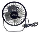 Mini Ventilador Usb De Mesa Portátil Para Pc Notebook Cor da estrutura Preto Cor das pás Alumínio Diâmetro 15 cm Quantidade de pás 4