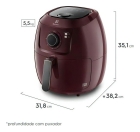 Fritadeira El&eacute;trica Airfryer Family Sem &Oacute;leo Electrolux Efficient 5,0l Cesto Remov&iacute;vel Dark Red Com Timer 1700w Eaf51 Efficient Por Rita Lobo