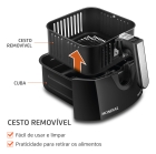 Fritadeira Sem Óleo Air Fryer 4l Mondial, Preto/prata 1500w Afn-40-bfs